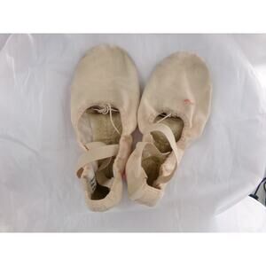Dance Ballet Shoes Dancing Fair Adult 9M Canvas Split Sole Cross Straps